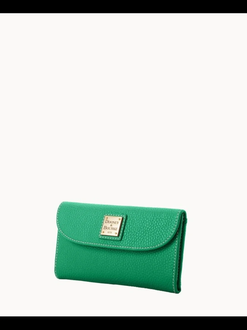 NWT!! Dooney & Bourke Kelly Green Pebbled Leather Wallet